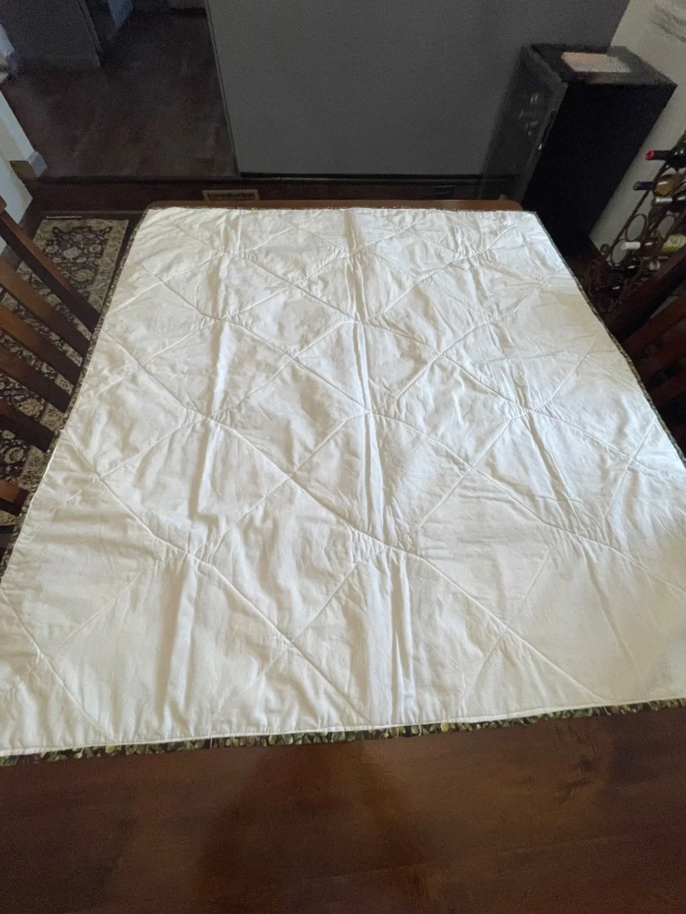 Handmade Whimsical Embroidered Lap Child Quilt